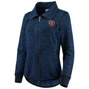Tommy Bahama Womens Chicago Bears Full-Zip Hoodie Jacket M Navy/Pattern